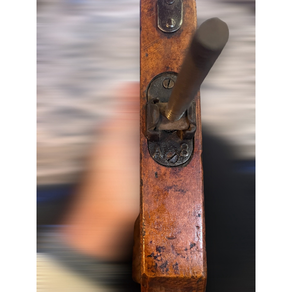 Antique Screw Clamp and Wood Metal by Handy Mfg Co. Aged Patina Industrial - Picture 6 of 10